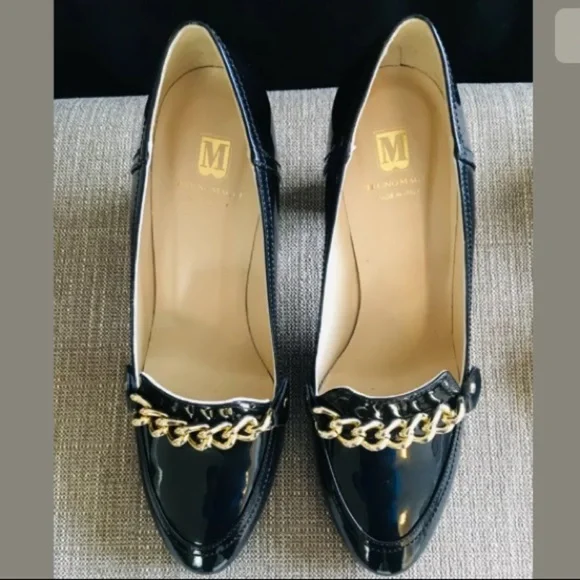 NEW Bruno Magli PETRA Chain Patent Pumps 39EUR - Picture 3 of 8